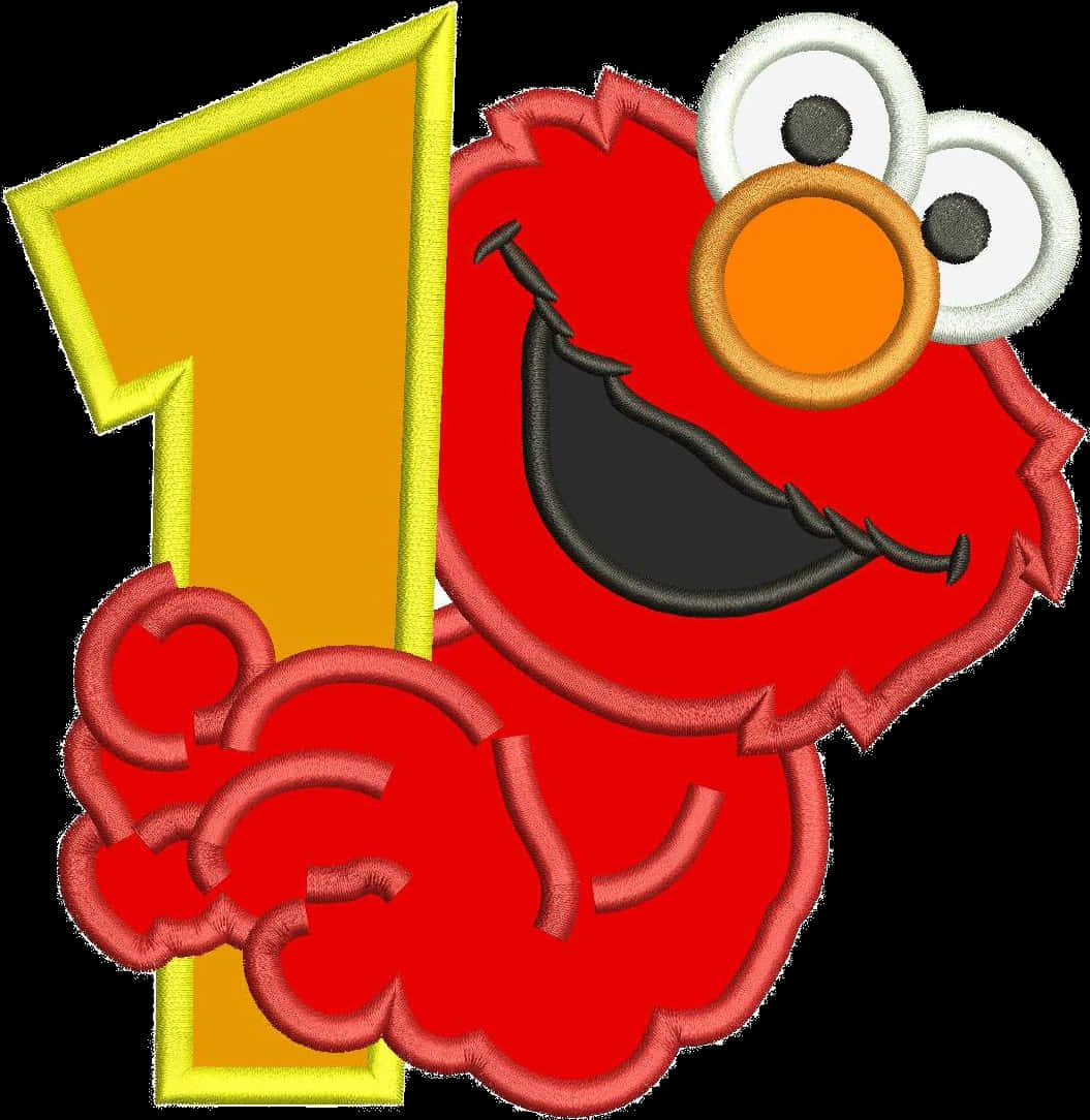 Elmo Number One Birthday PNG Image