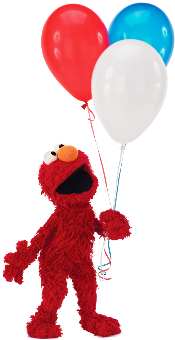 Elmo_with_ Balloons.png PNG Image