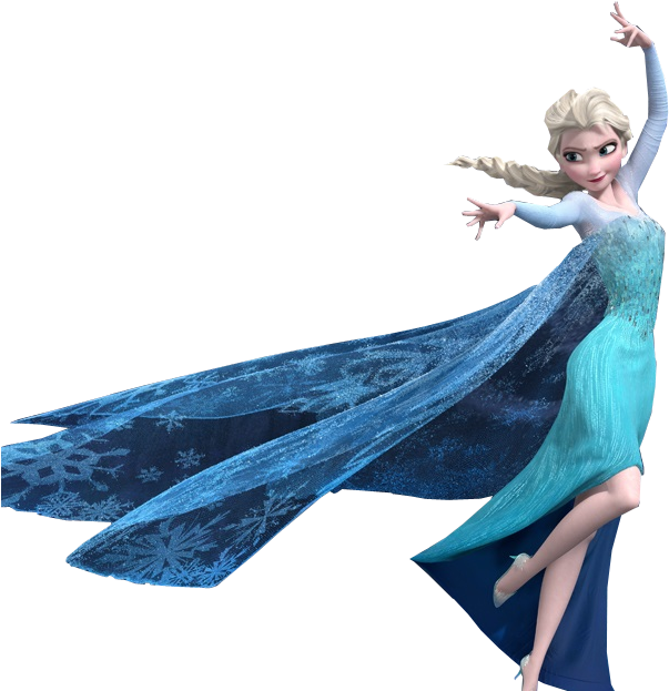 Elsa Frozen Character Pose PNG Image