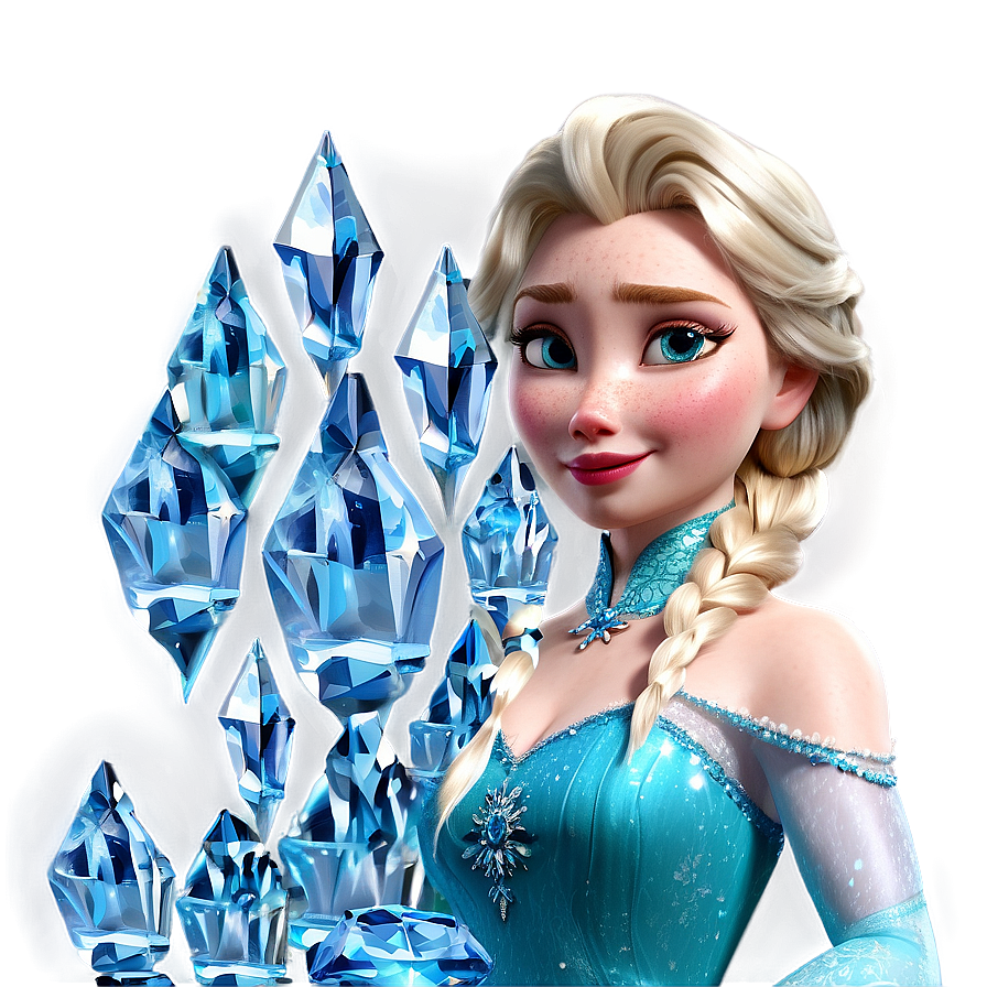 Elsa Ice Diamond Display Png Dgd50 PNG Image