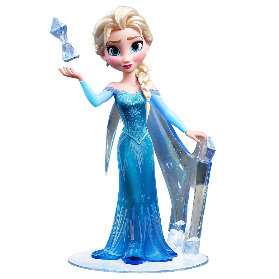 Elsa Ice Sculpture Creating Png Lmr PNG Image