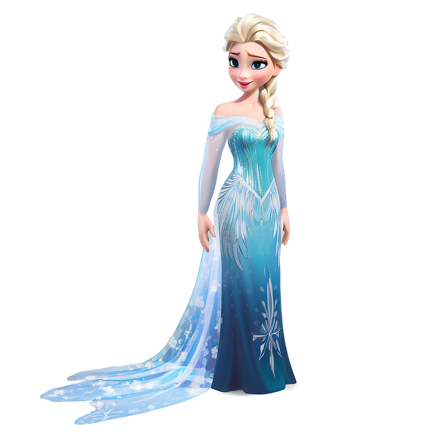 Elsa's Captivating Ice Gown Png 98 PNG Image