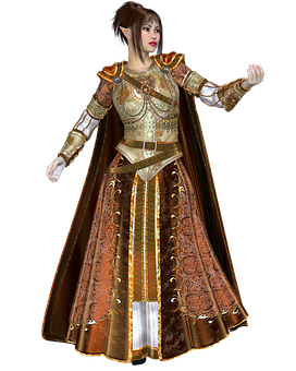 Elven Warrior Fantasy Art PNG Image