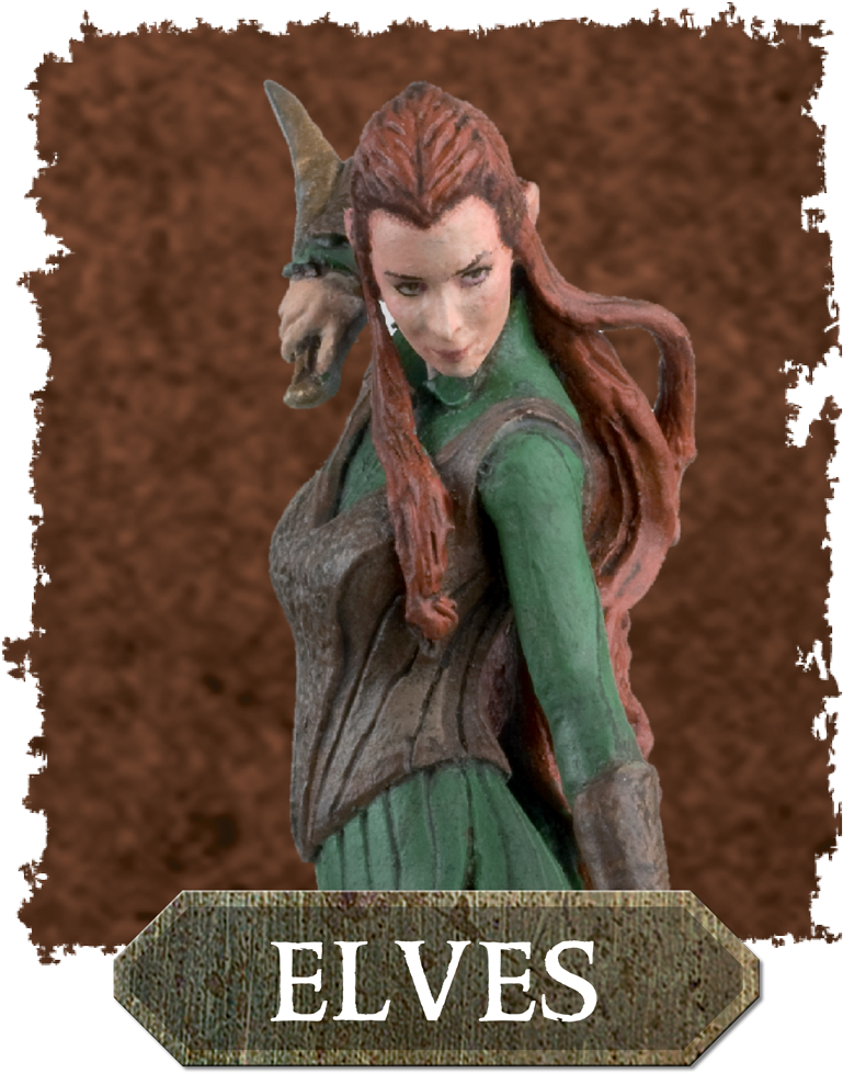 Elven Warrior Fantasy Figurine PNG Image