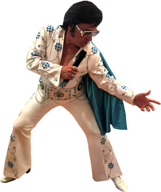 Elvis Presley Performing Stance PNG Image