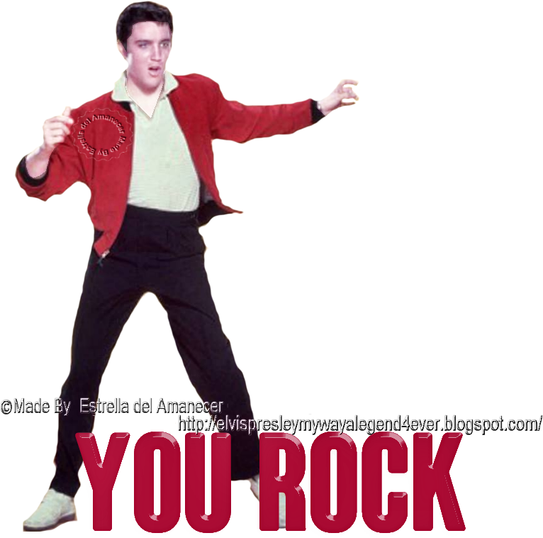 Elvis Presley You Rock Pose PNG Image