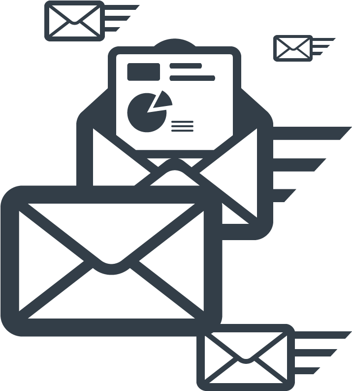 Email Communication Concept Graphic PNG Image