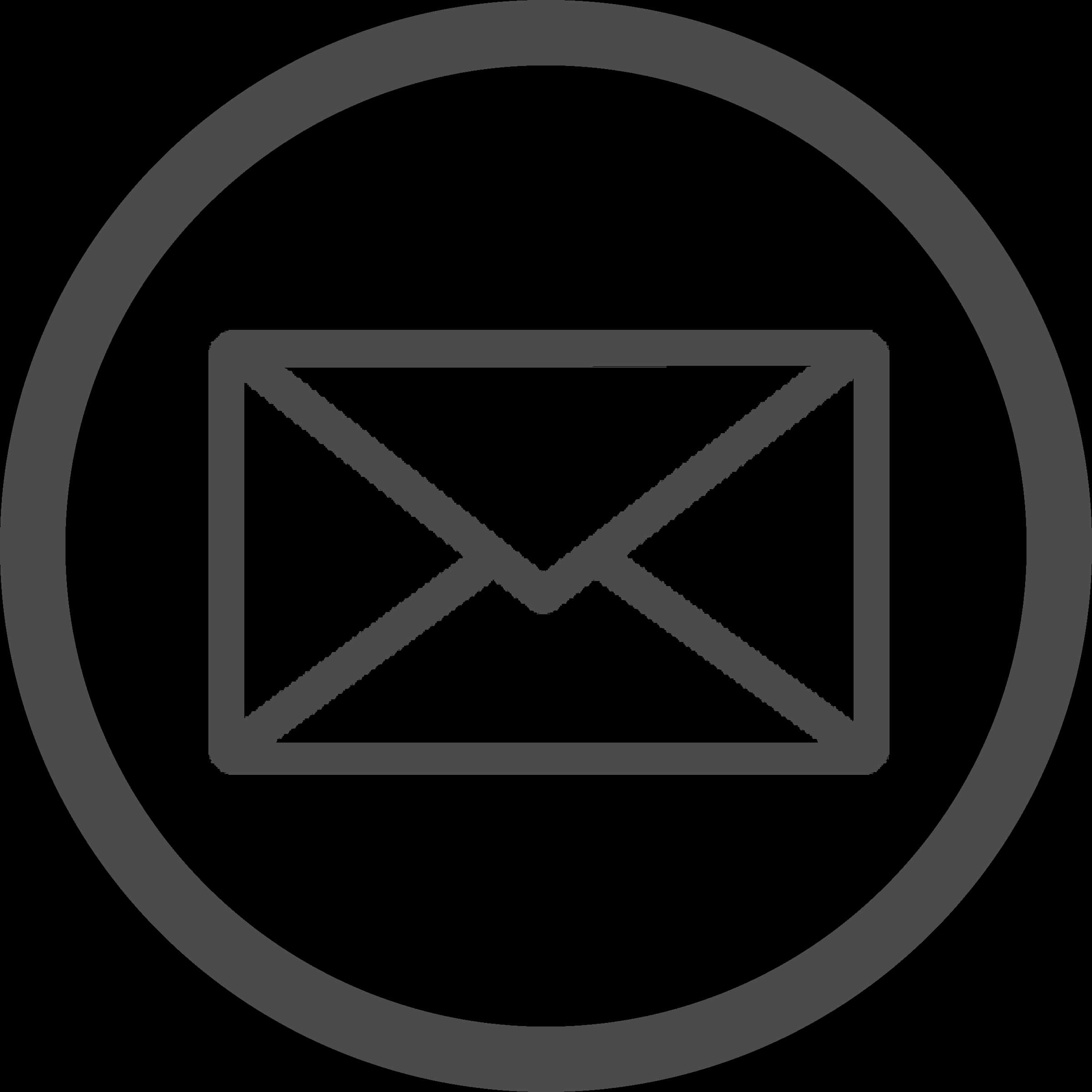 Email Icon Black Background PNG Image