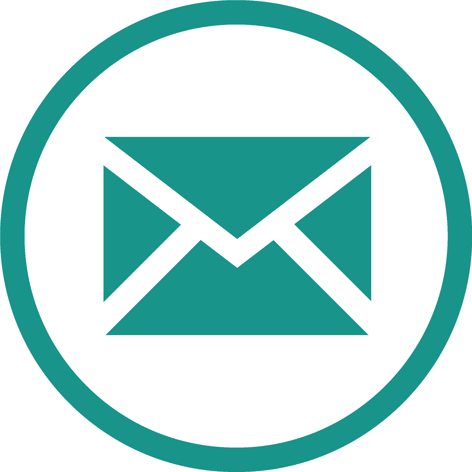 Email Icon Blue Background PNG Image