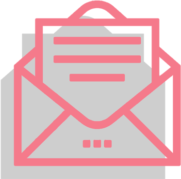 Email Icon Pink Outline PNG Image