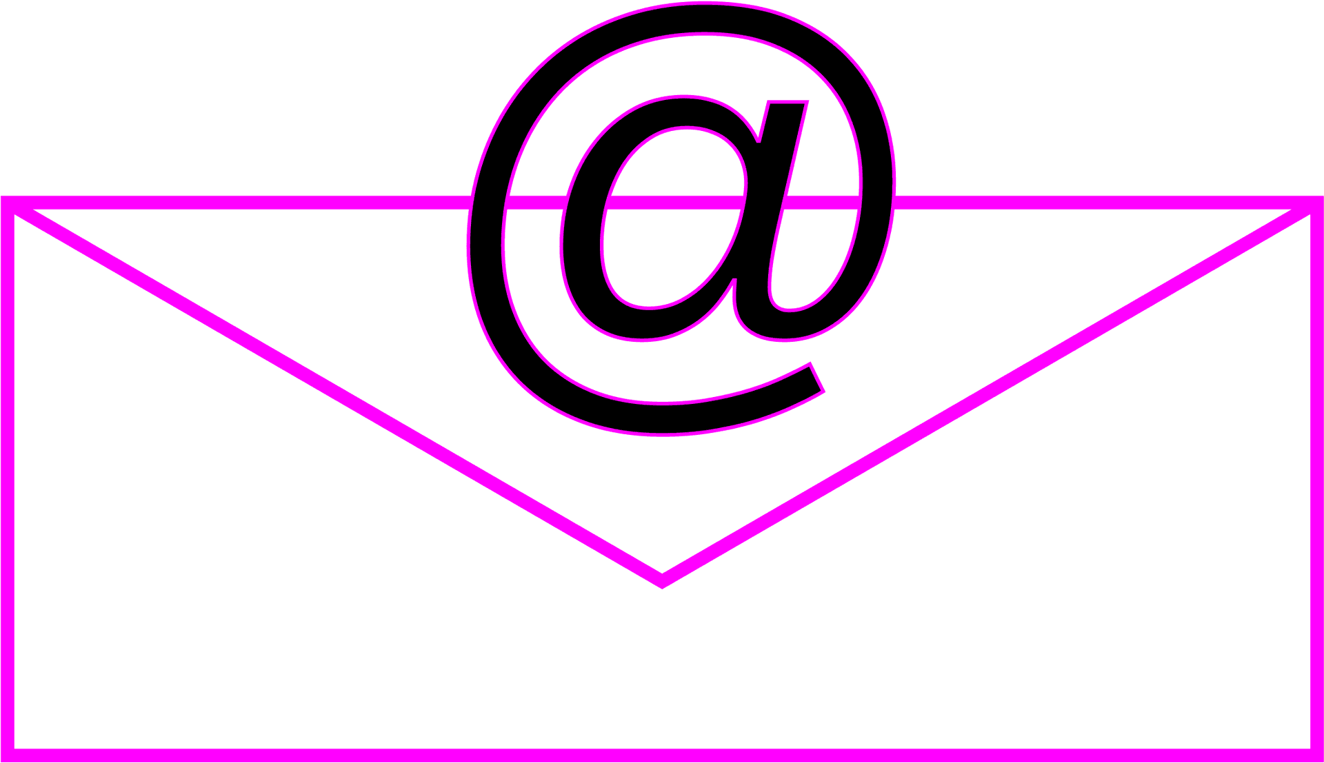 Email Icon Purple Outline PNG Image