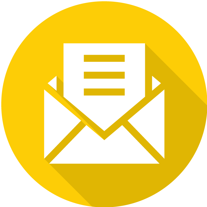 Email Icon Yellow Background PNG Image