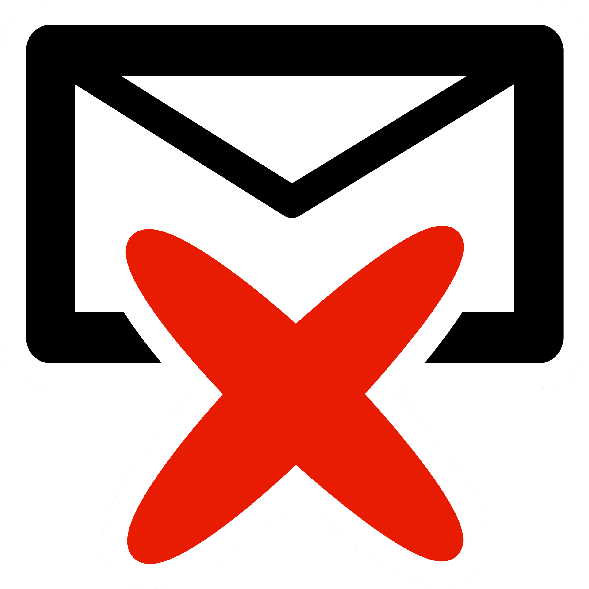 Email Iconwith Red X PNG Image