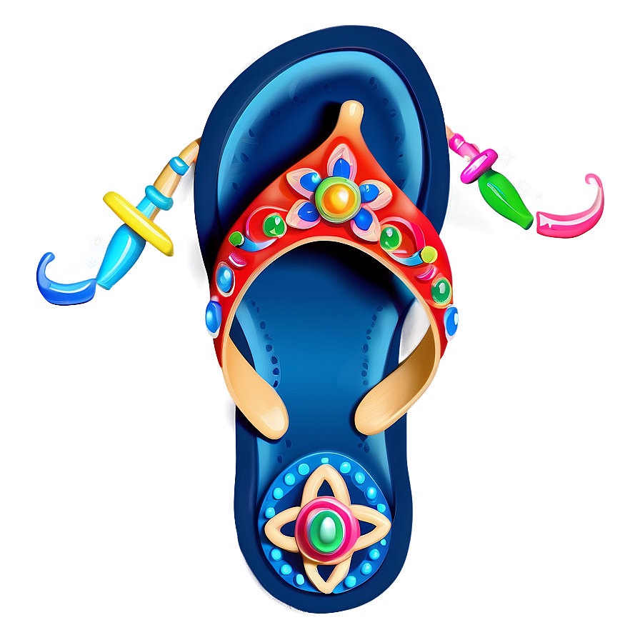 Embellished Chancla Graphic Png Moa65 PNG Image