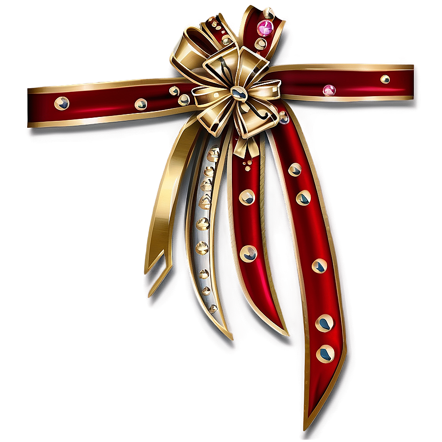 Embellished Red Bow Png 05252024 PNG Image