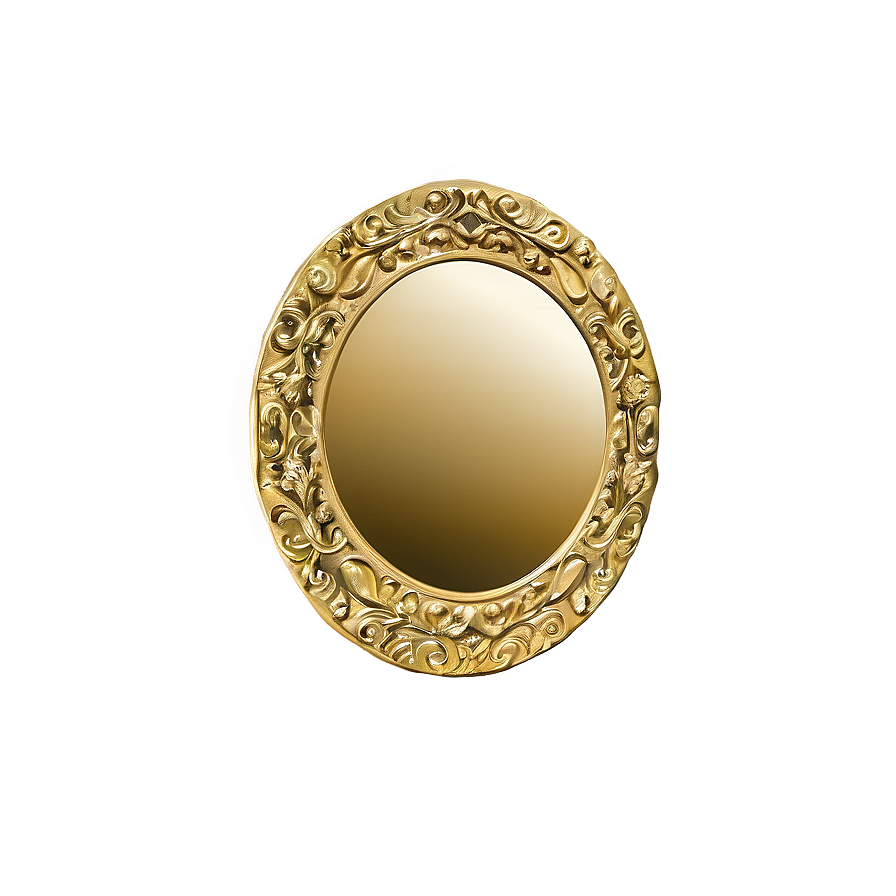 Embossed Gold Circle Frame Png Rqe PNG Image