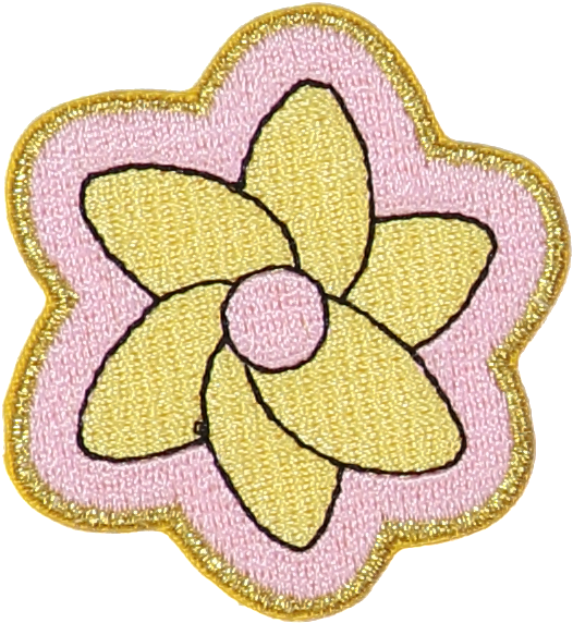 Embroidered Daffodil Patch PNG Image