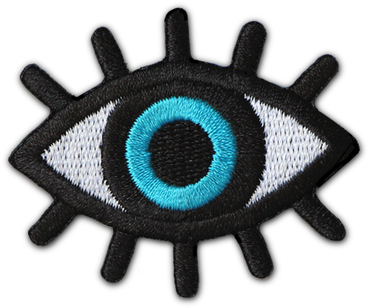 Embroidered Evil Eye Patch PNG Image