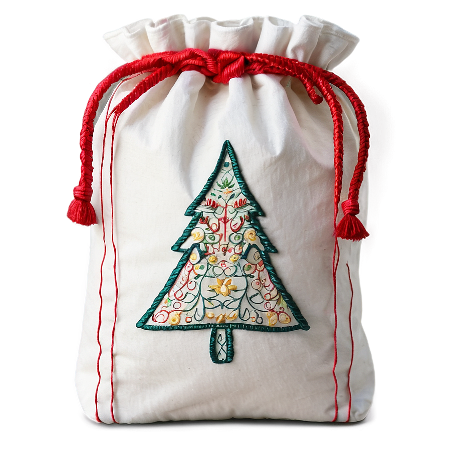 Embroidered Santa Sack Png 06282024 PNG Image