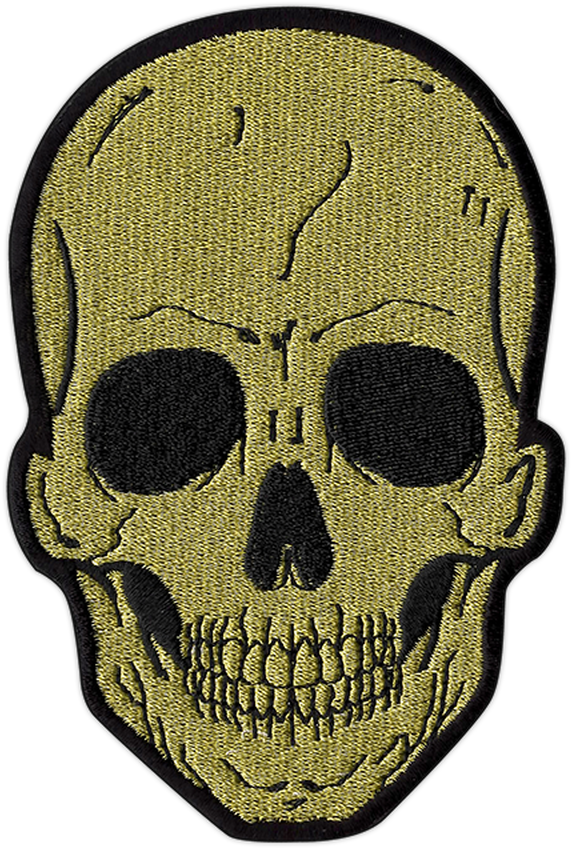 Embroidered Skull Patch PNG Image