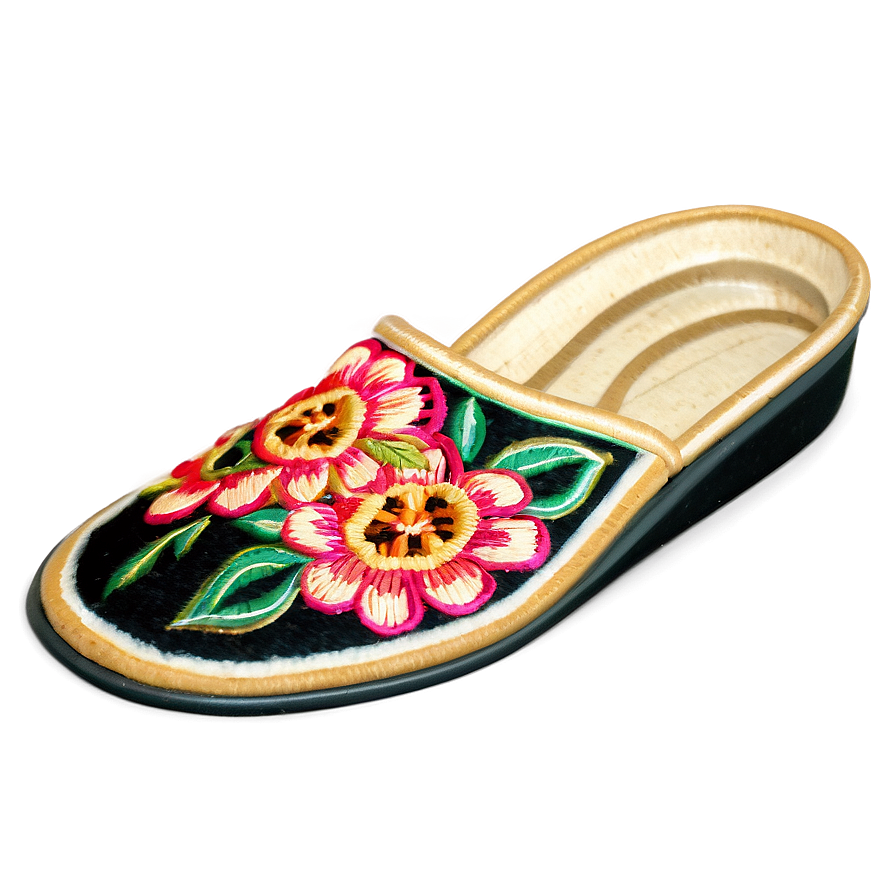 Embroidered Slippers Png Ubg38 PNG Image