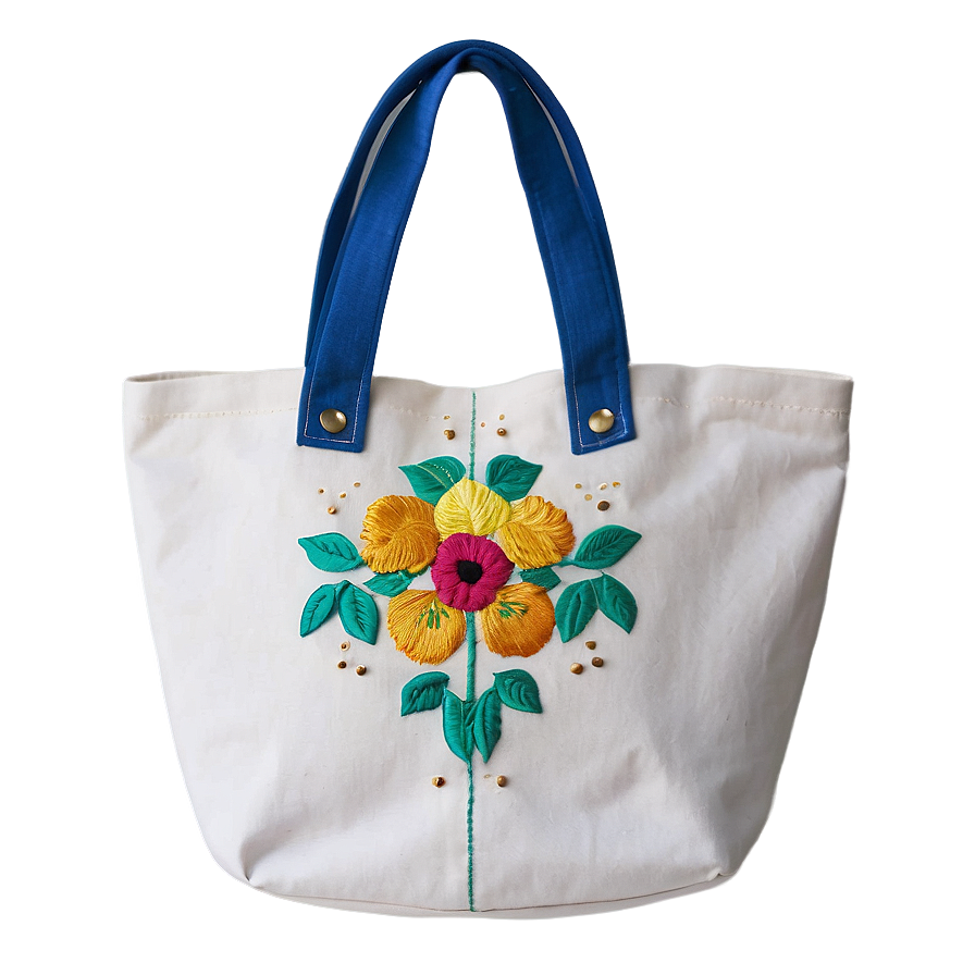 Embroidered Tote Bag Png Rtm17 PNG Image