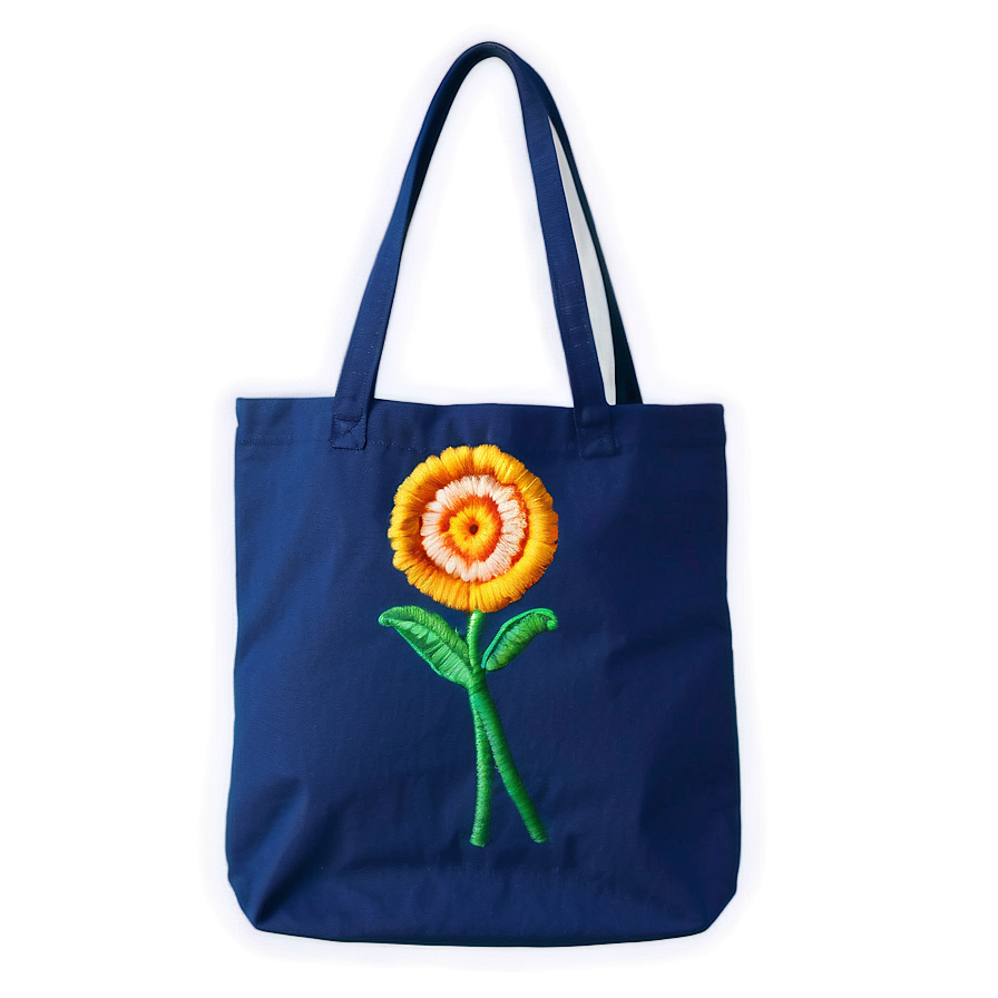 Embroidered Tote Bag Png Tdq PNG Image