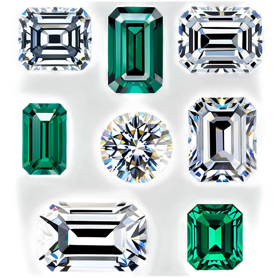 Emerald Cut Diamonds Png Qlk16 PNG Image