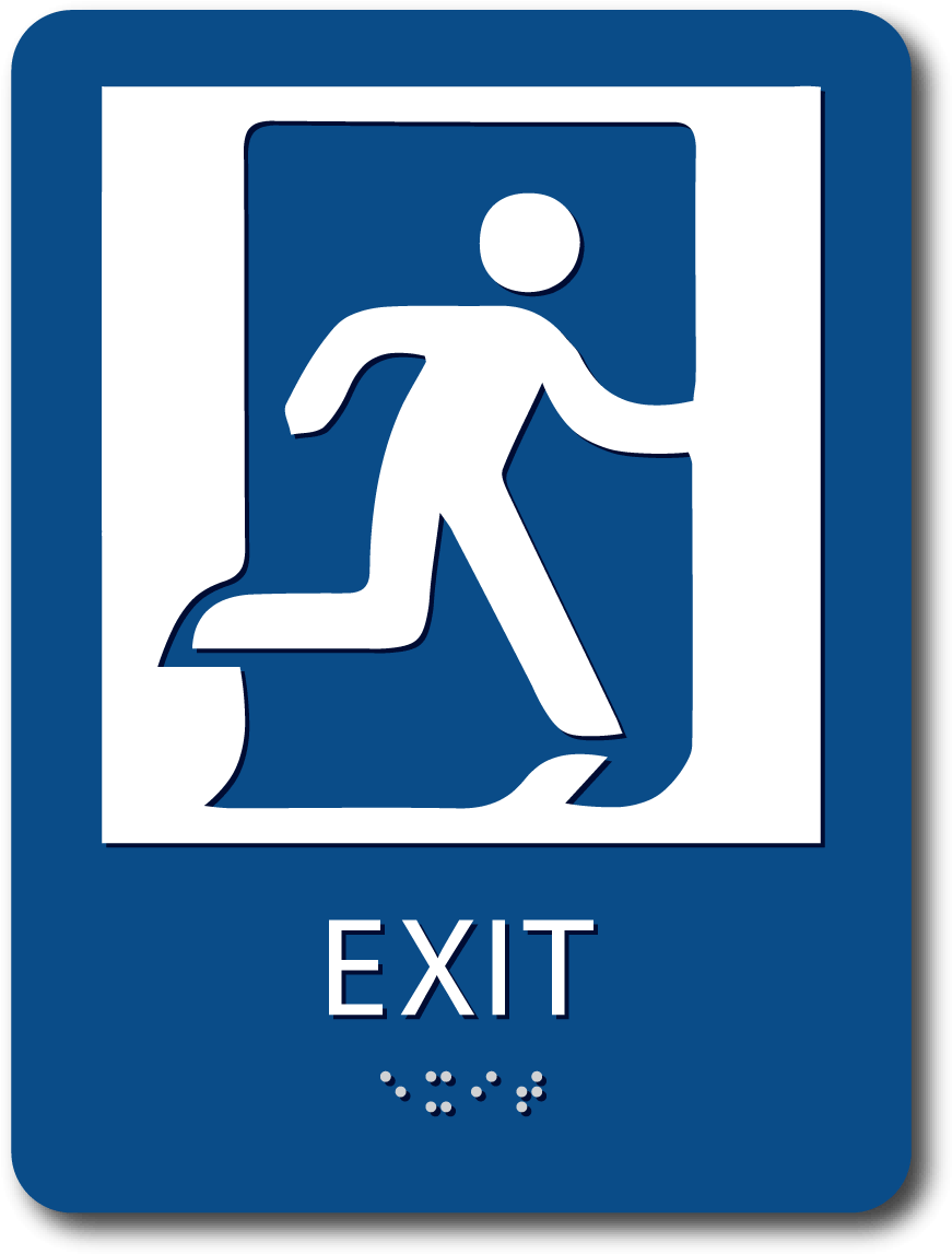 Emergency Exit Sign Graphic PNG Image