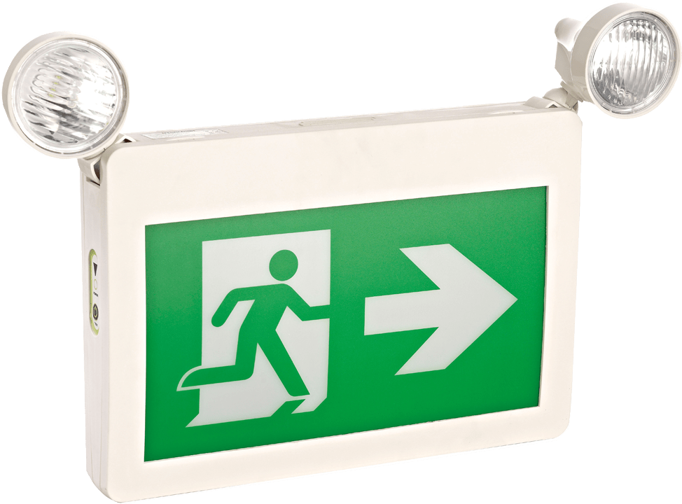 Emergency Exit Signwith Lights PNG Image