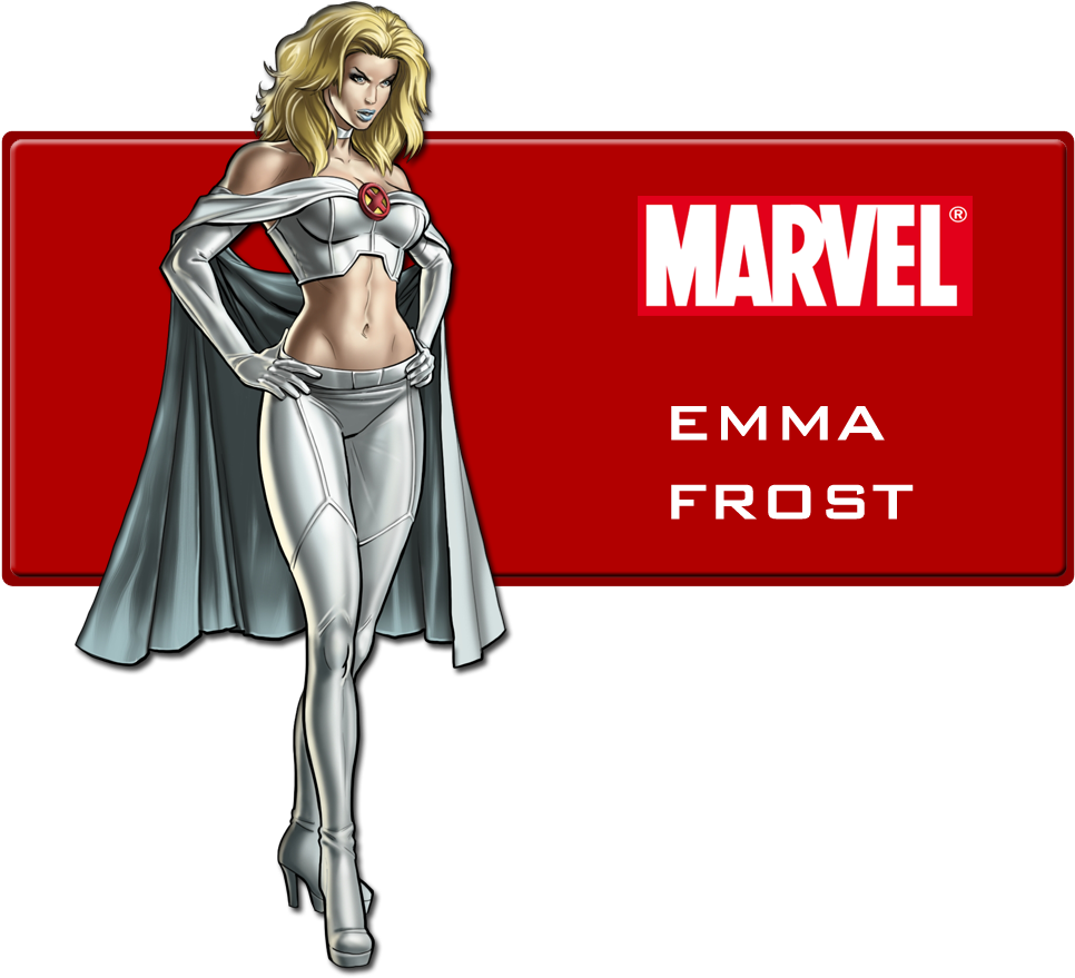 Emma Frost Marvel Character Illustration PNG Image