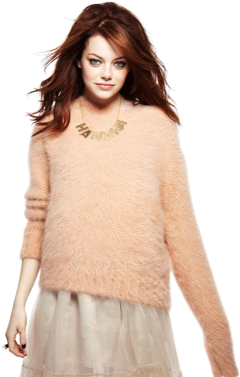 Emmain Peach Sweaterand Tulle Skirt PNG Image