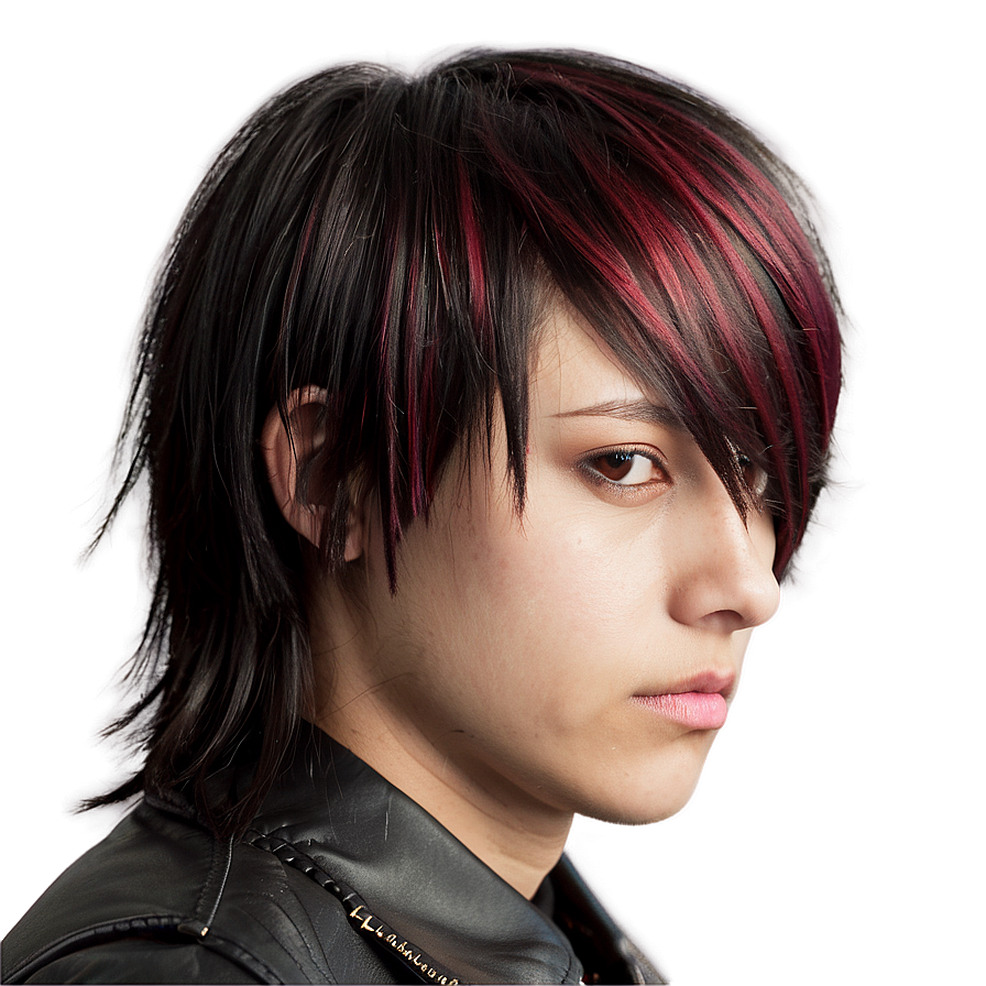 Emo Hair Undercut Style Png Bdj91 PNG Image