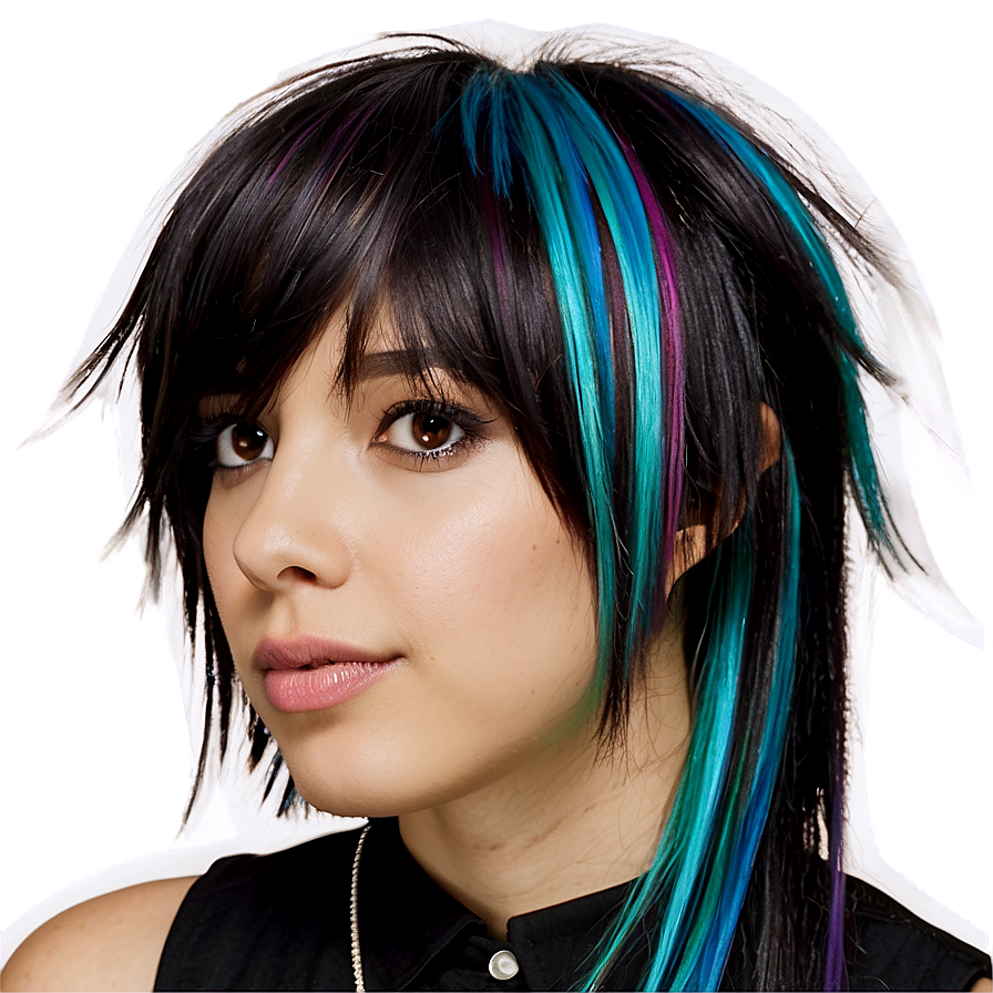 Emo Hair With Streaks Png Dua36 PNG Image