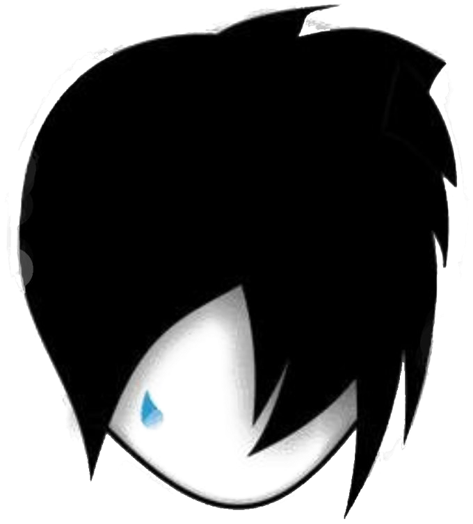 Emo Hairstyle Silhouette PNG Image