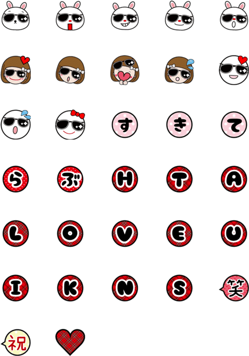 Emoji_ Collection_with_ Sunglasses PNG Image