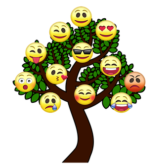 Emoji Expression Tree PNG Image