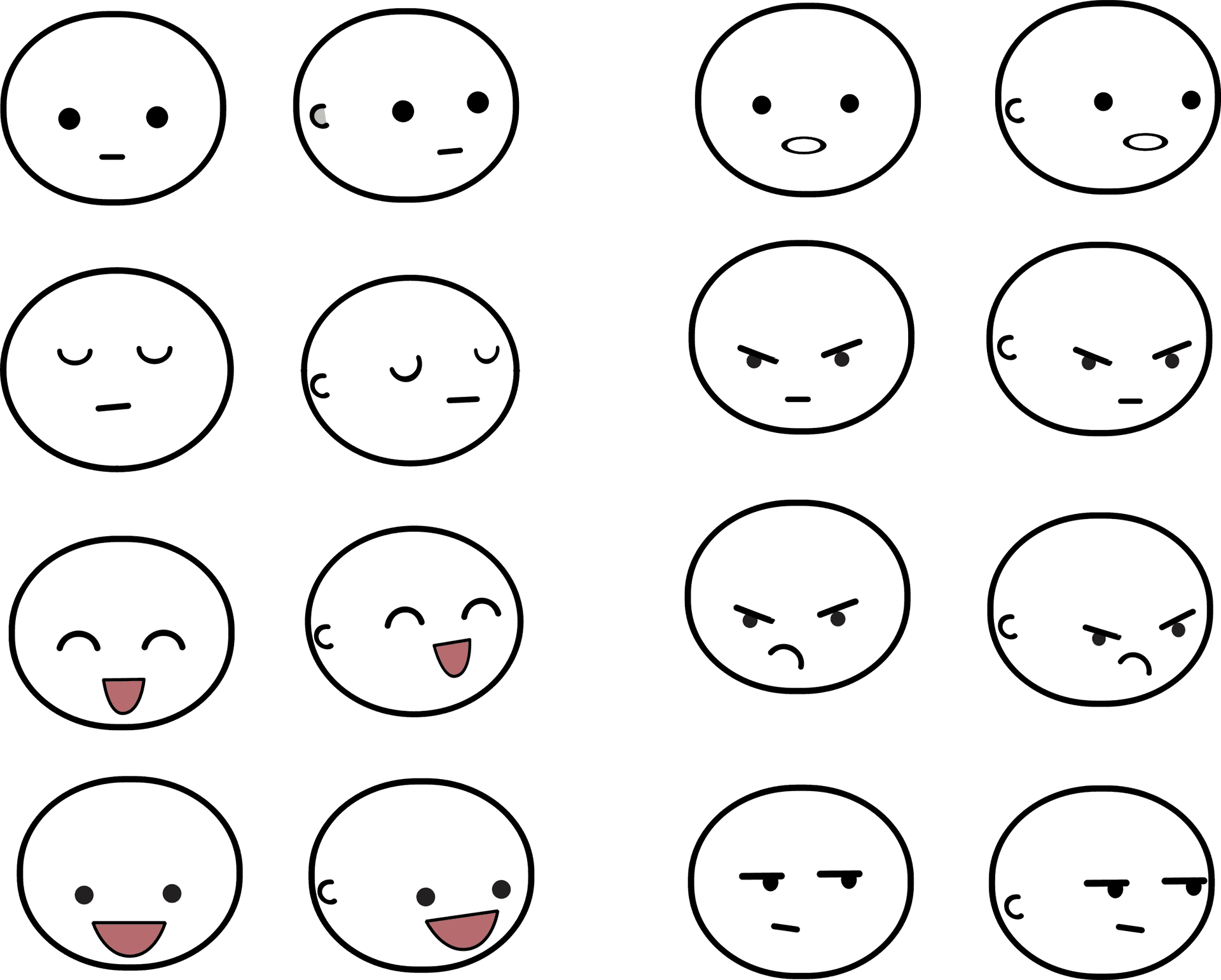 Emoticon_ Collection_ Vector PNG Image