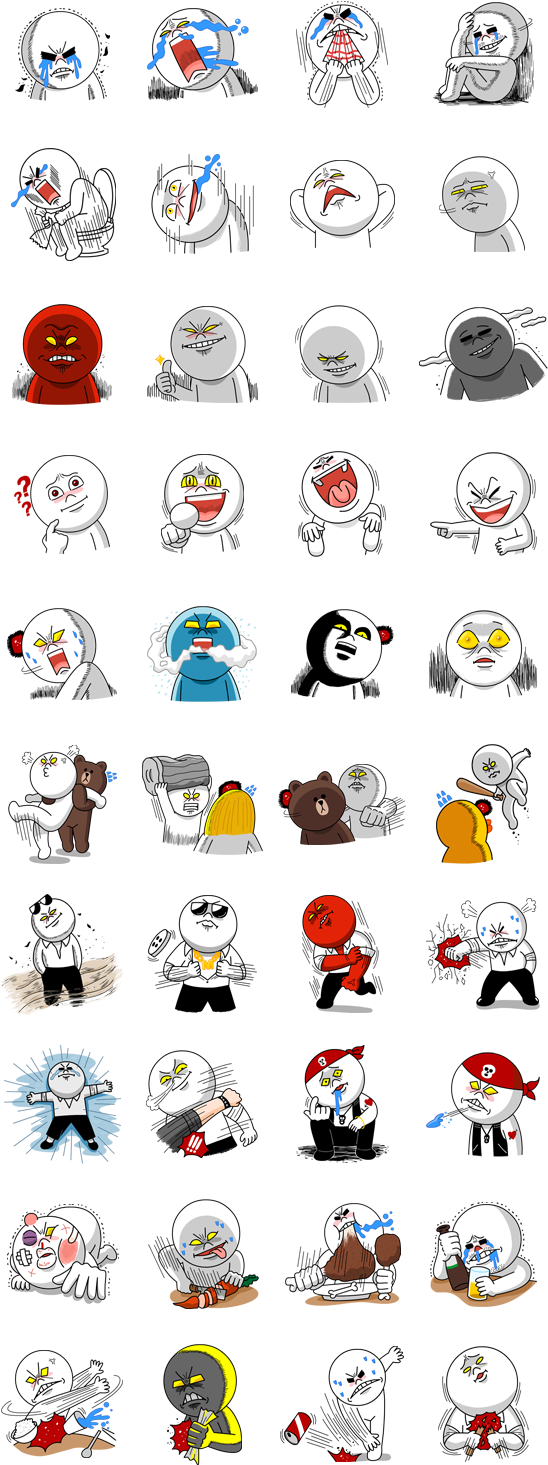 Emotion_ Egg_ Character_ Stickers PNG Image