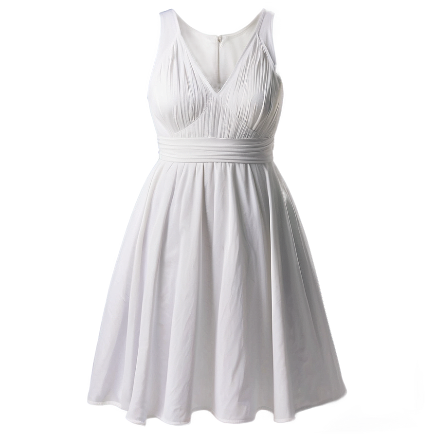 Empire Waist White Dress Png 06212024 PNG Image