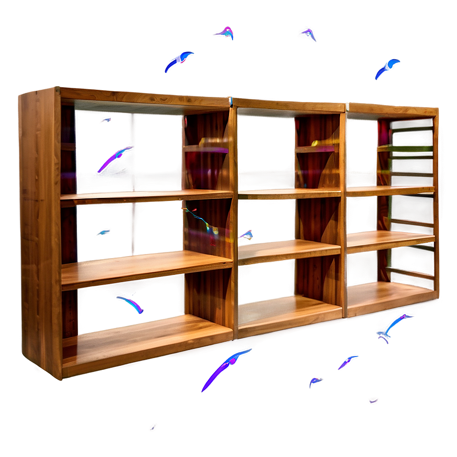 Empty Bookshelf For Decoration Png 06272024 PNG Image