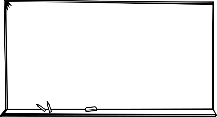 Empty Chalkboardwith Chalkand Eraser PNG Image