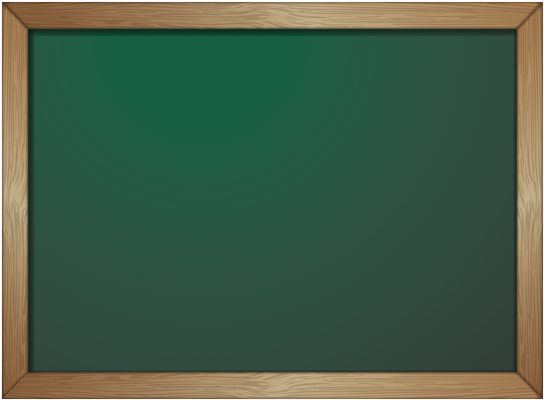 Empty Chalkboardwith Wooden Frame PNG Image