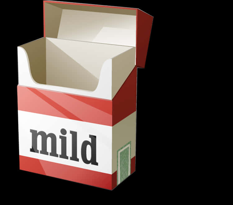 Empty Cigarette Pack Mild Brand PNG Image