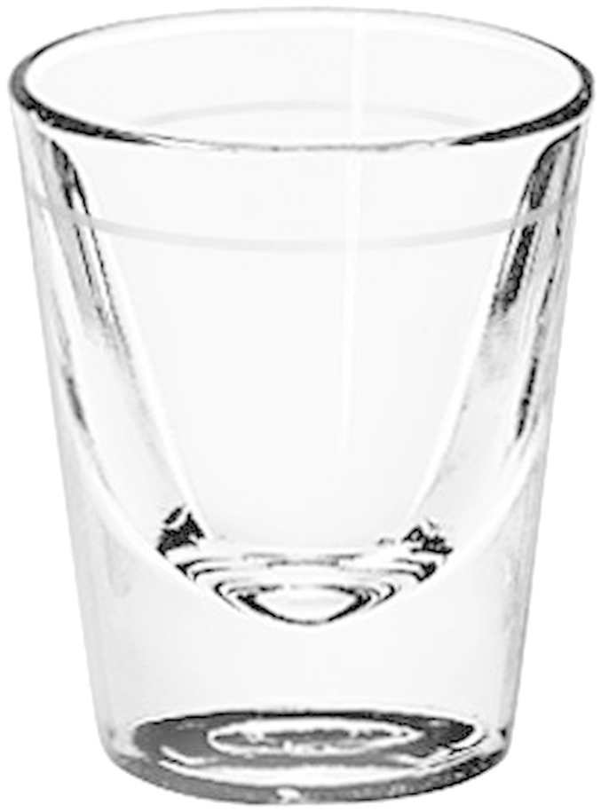 Empty Clear Glass Shot Glass PNG Image