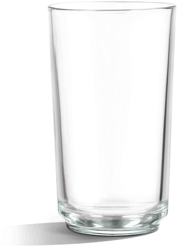 Empty Clear Glass Tumbler PNG Image