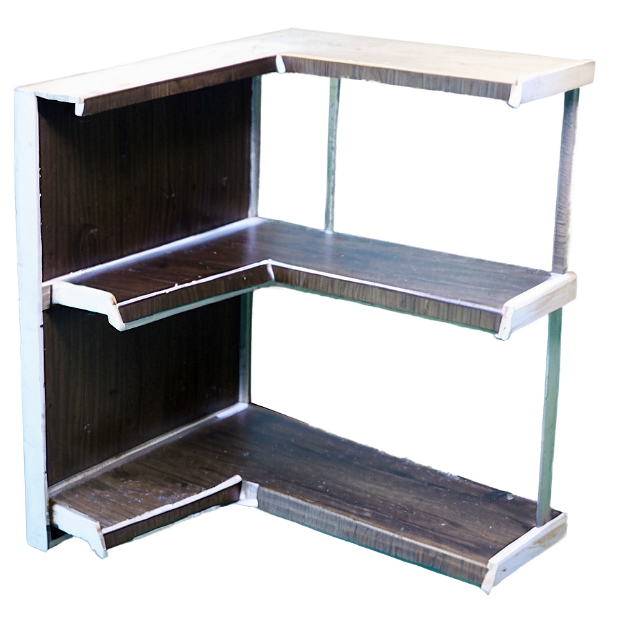 Empty Corner Bookshelf Png Isr78 PNG Image