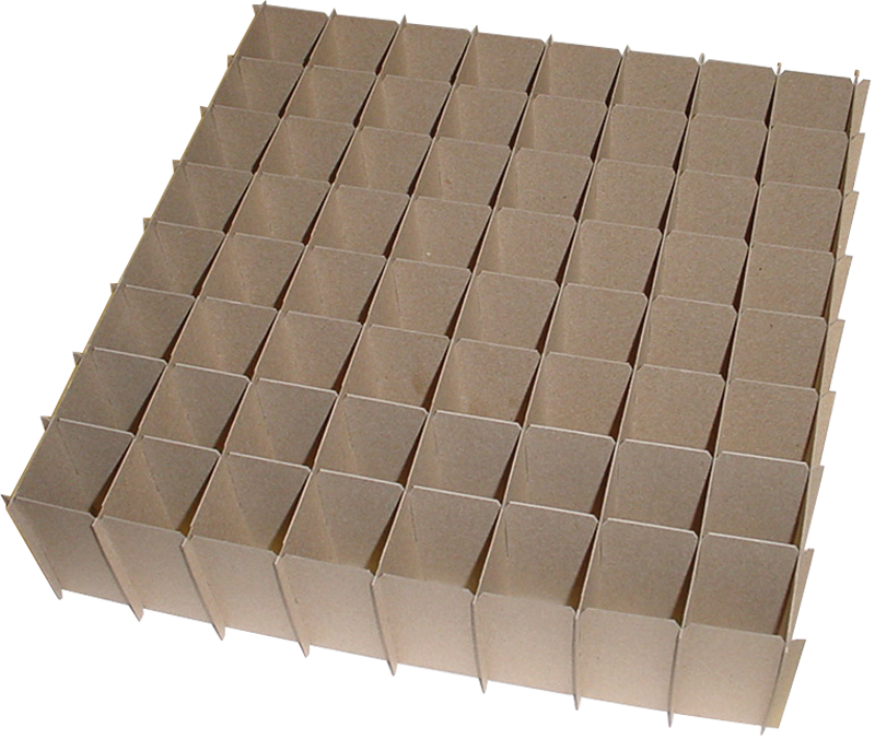 Empty Egg Carton Grid Structure PNG Image