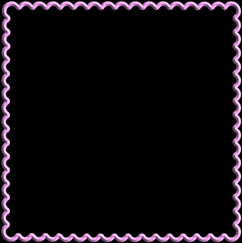 Empty Frame Pink Scalloped Edge PNG Image