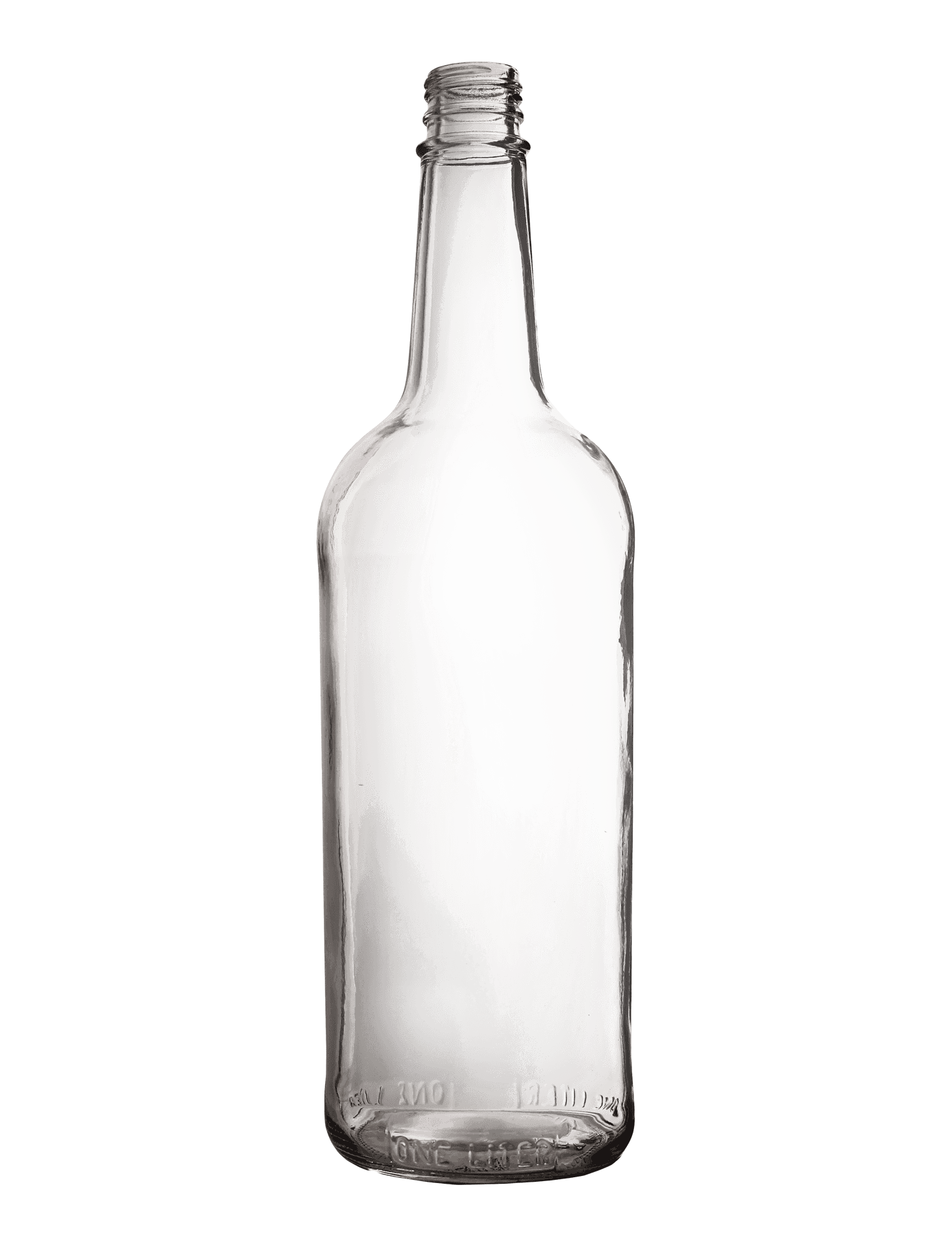 Empty Glass Bottle Clear Background PNG Image